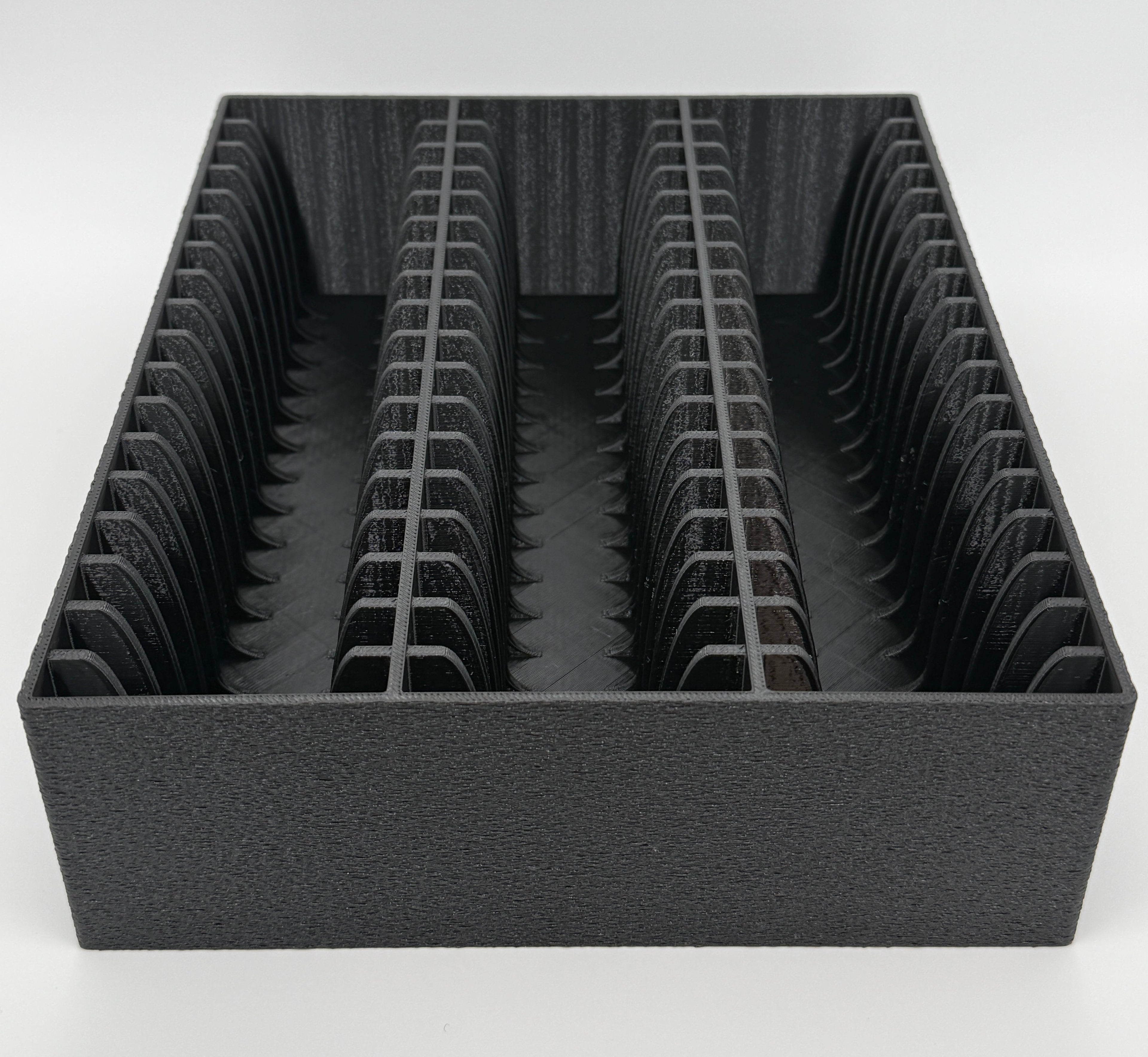 SlabGrid 54x graded coin slab display tray — angled view