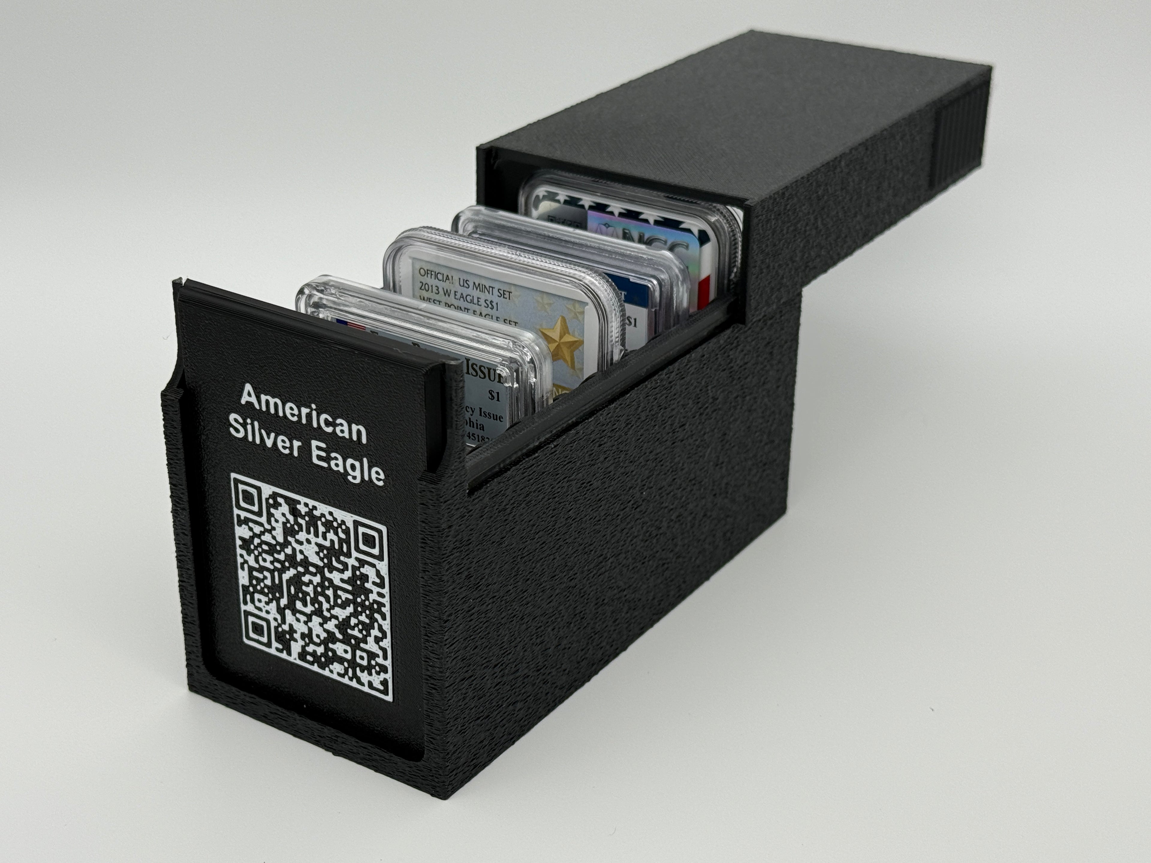 CoinConnex 10x graded coin slab storage box — alternate angle