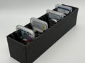 Black 3D-printed SlabGrid display tray for 20 graded coin slabs (NGC, PCGS)