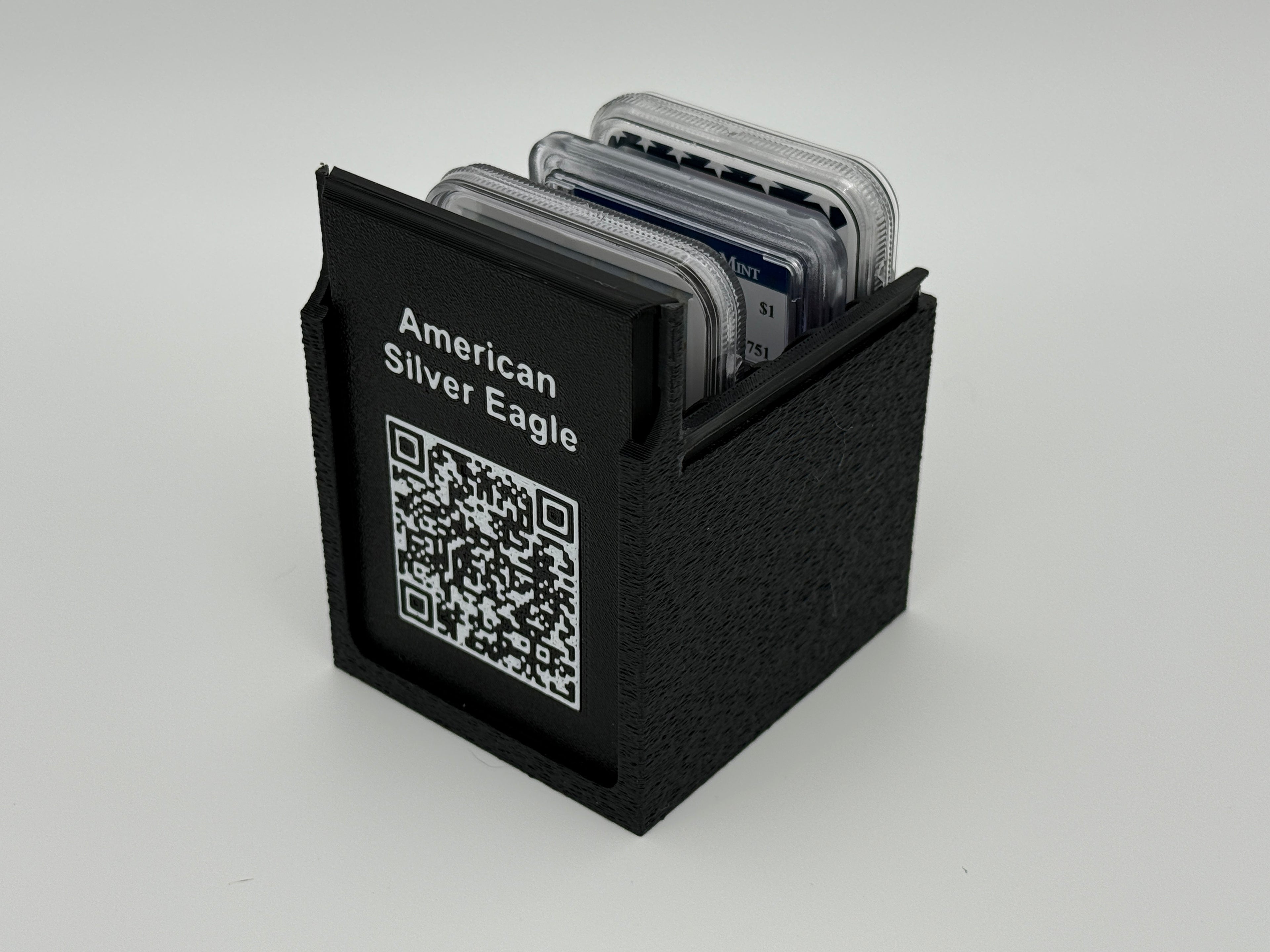 CoinConnex 5x graded coin slab storage box — alternate angle