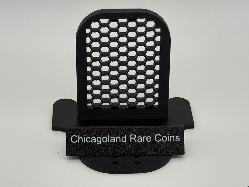 SlabGrid FlexStand coin slab display stand — adjustable angle detail