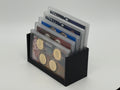 Black 3D-printed ProofStadium tiered display stand for graded US Mint proof sets