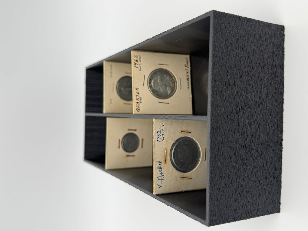 SlabGrid Mini Double 2x2 coin holder display tray — detail view