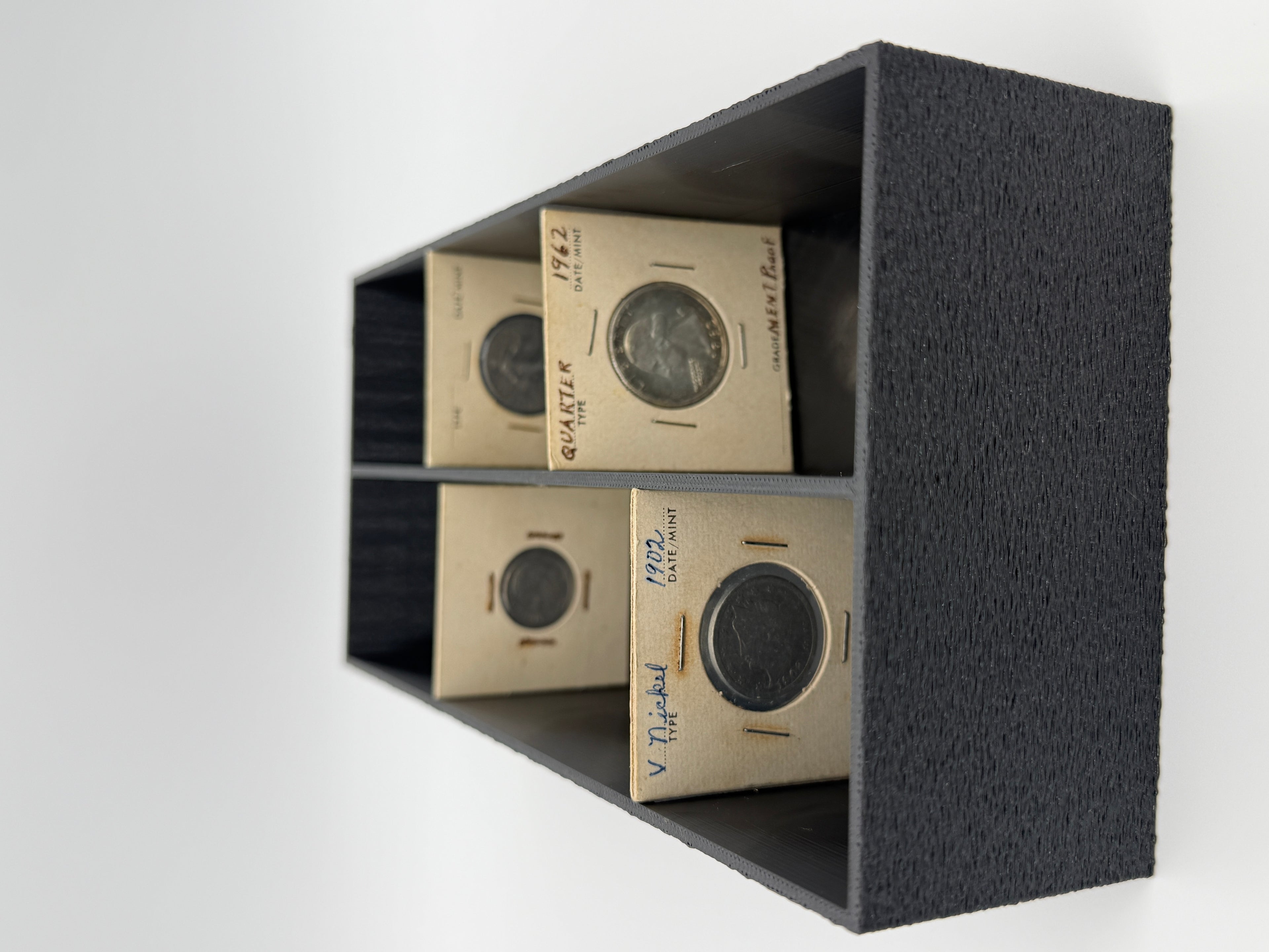SlabGrid Mini Double 2x2 coin holder display tray — detail view