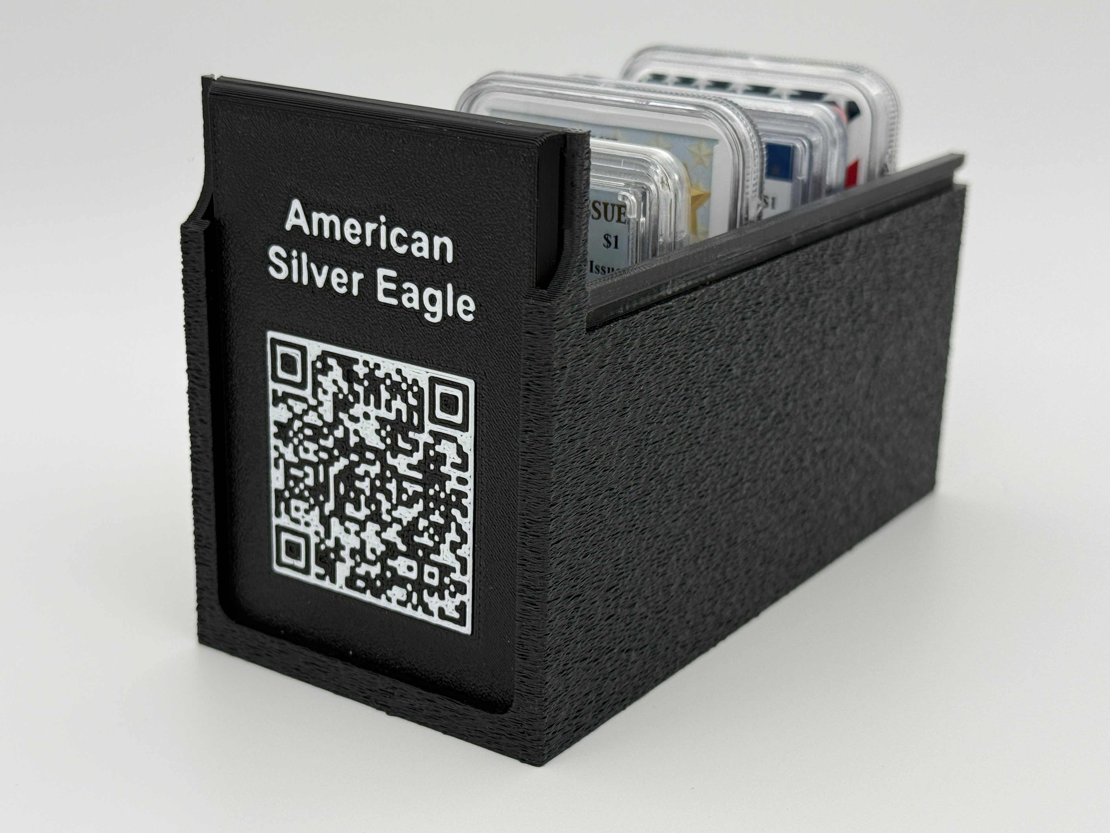 CoinConnex 10x graded coin slab storage box — angled view