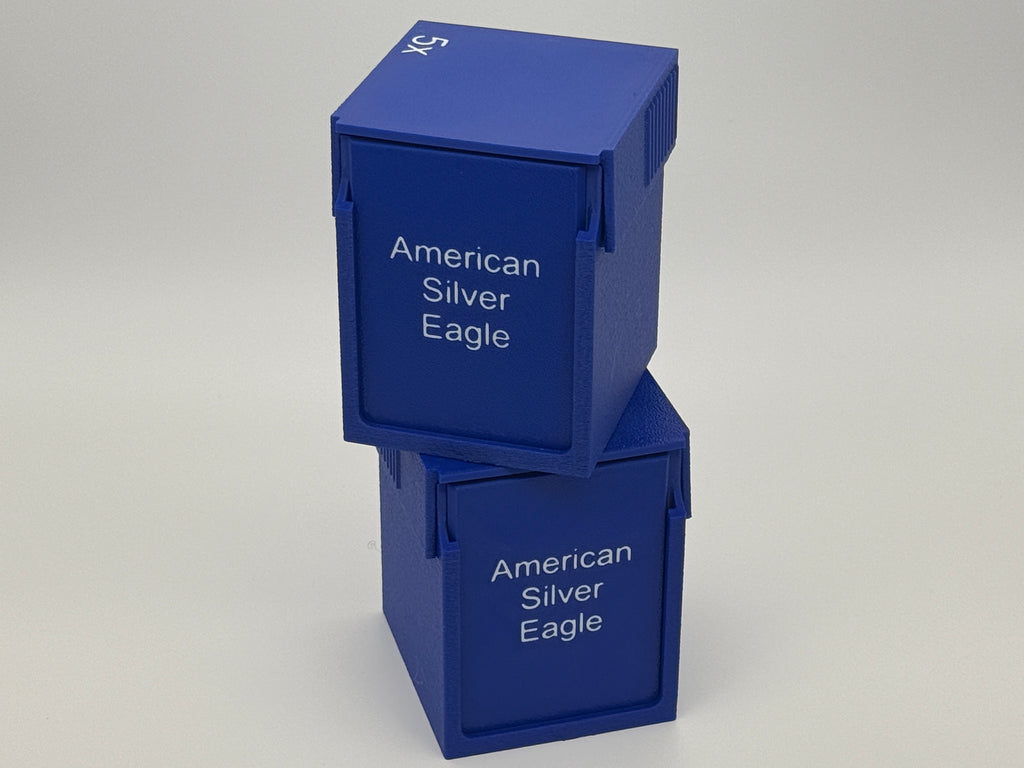 CoinConnex 5x graded coin slab storage box — angled view
